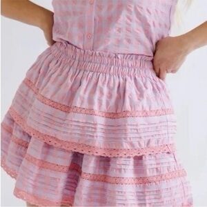 Pink Ruffled Women's Skirt